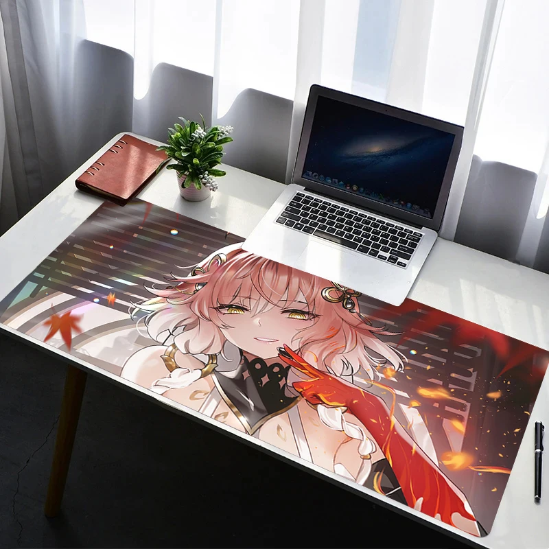 

Mouse Pad Laptop Rubber Extended Desktop Mat Computer Gamer Wuthering Waves Changli Mousepad PC Gaming Accessories Keyboard Pad