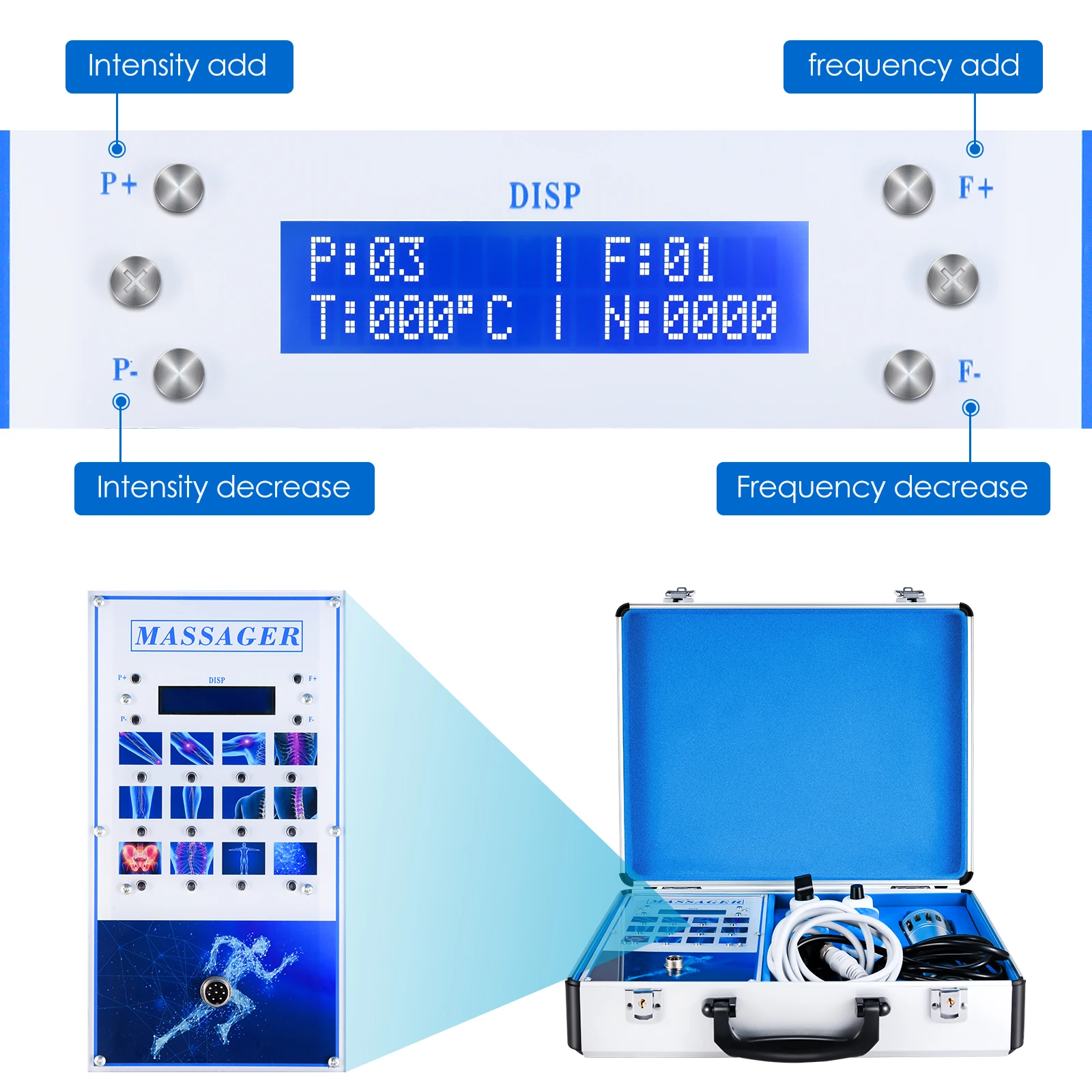 Imagem -03 - Touch Screen Shockwave Therapy Machine ed Tratamento Alívio da Dor Treliça Shock Wave Fisioterapia Ferramenta Cabeças