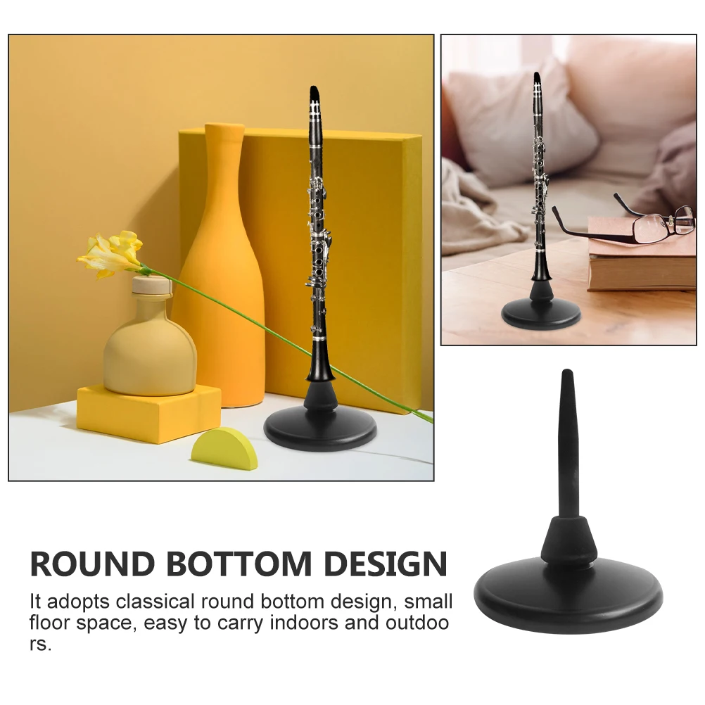 

Flute Black Tube Bracket Clarinet Stand Holder Round Portable Iron Detachable Instrument
