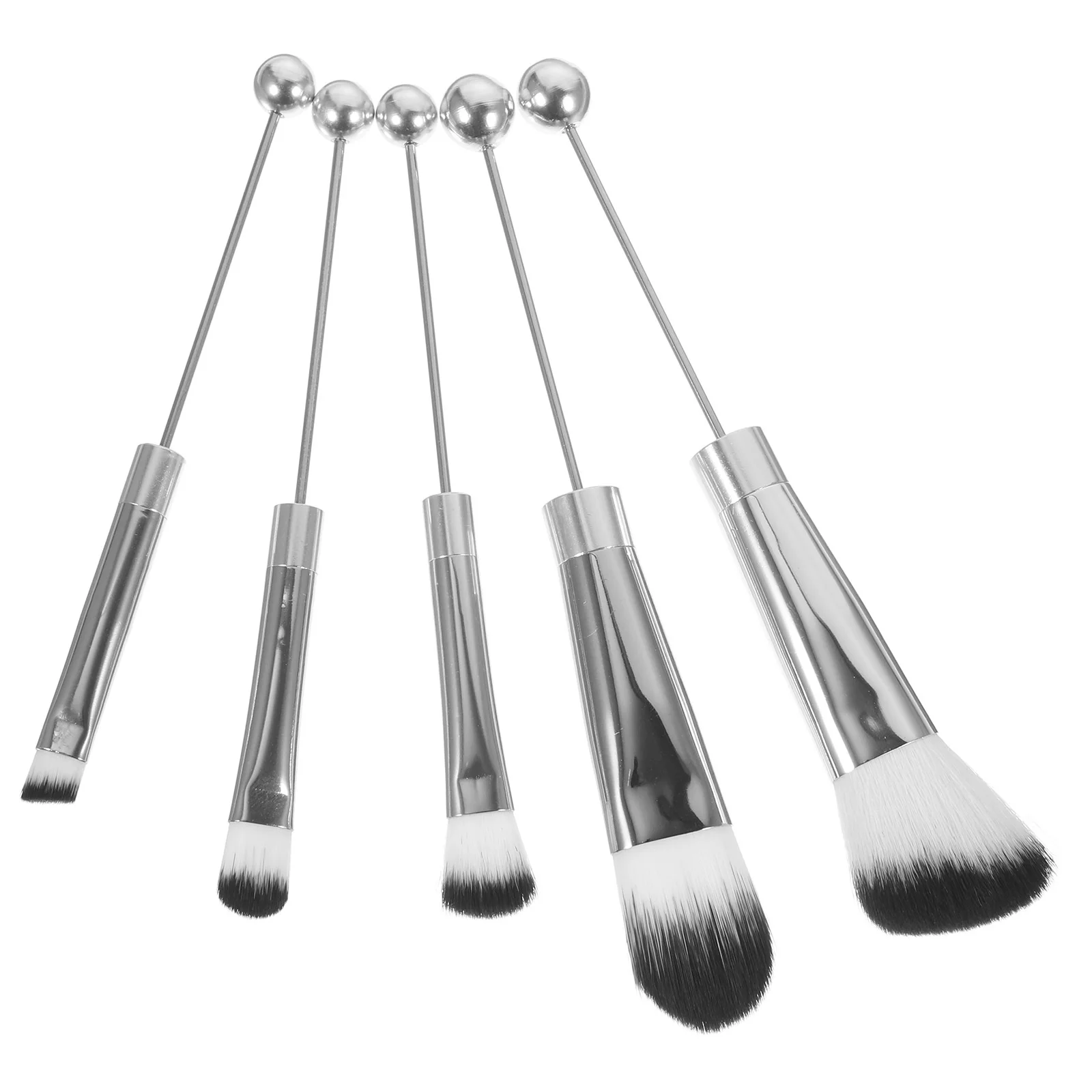 ชุดแปรงแต่งหน้า 5 ชิ้น ขนาดกะทัดรัด น้ำหนักเบา พกพาสะดวก สำหรับใบหน้า ตา ปัดแก้ม แป้งไฮไลท์ ชุดแปรงเสริมความงามสำหรับทุกสภาพผิว