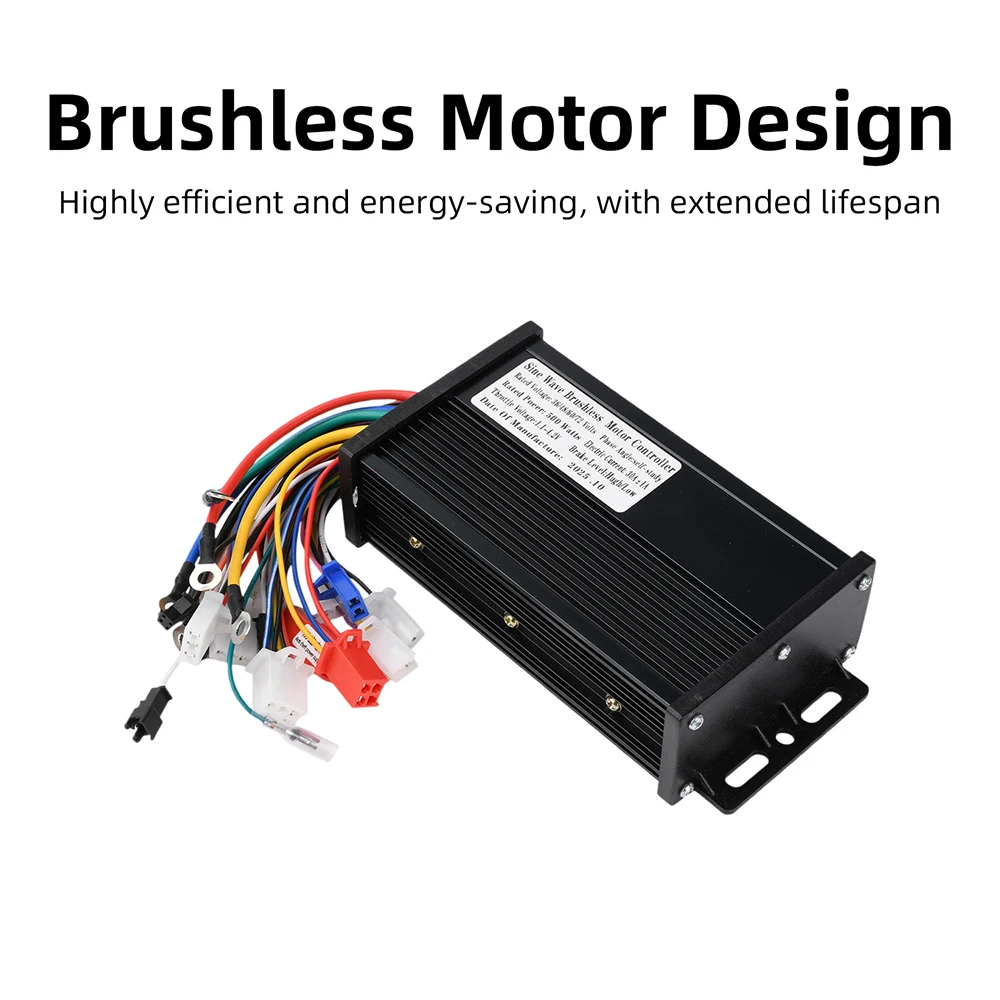 

500W Brushless Motor Controller Sine Wave 36V-72V 30A Three-Mode Silent Drive for E-Bikes And Electric Scooters