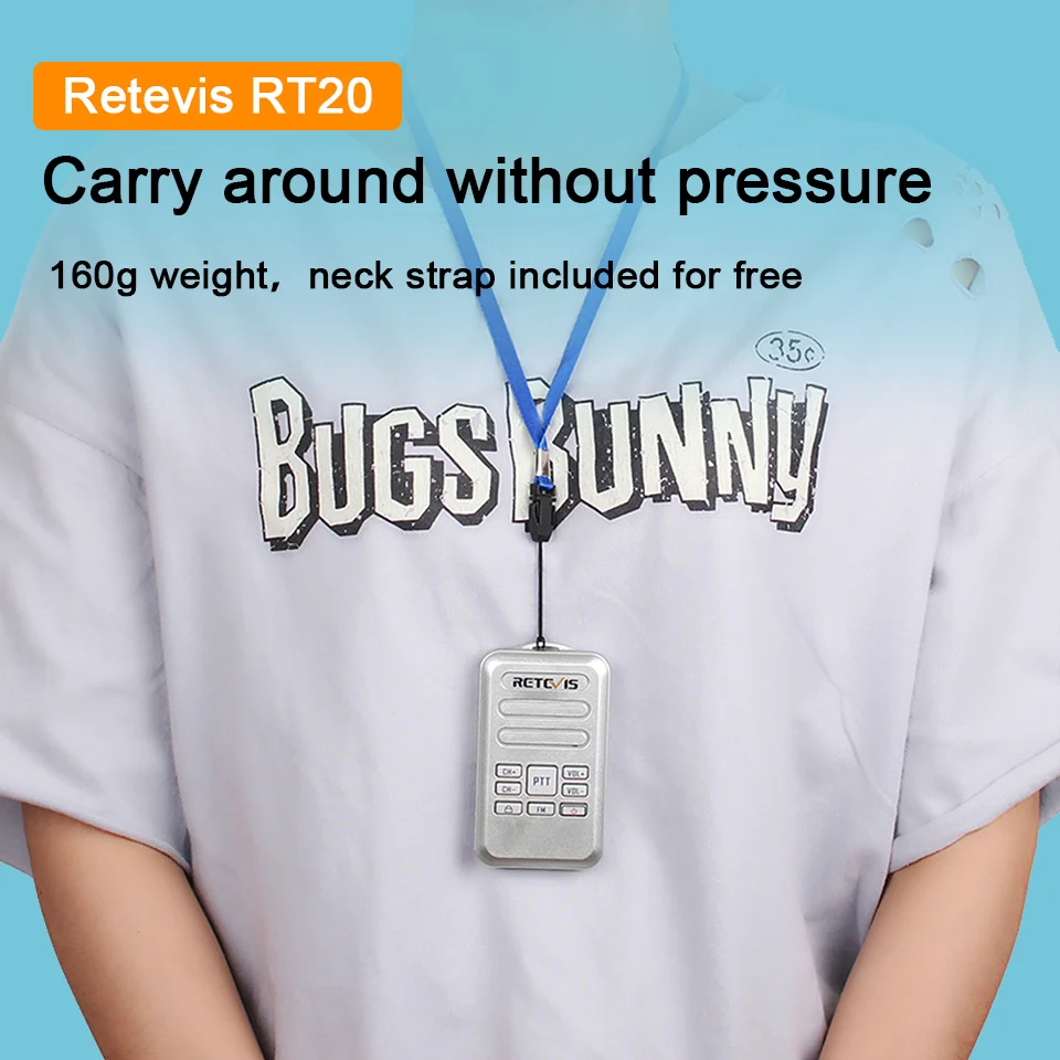 Retevis RT20 Mini Walkie Talkie Transceiver 2-Wege-Radio Walk Talk PTT Radio Comunicador Walkie-Talkies für Restaurant Hotel Home – Detail 2