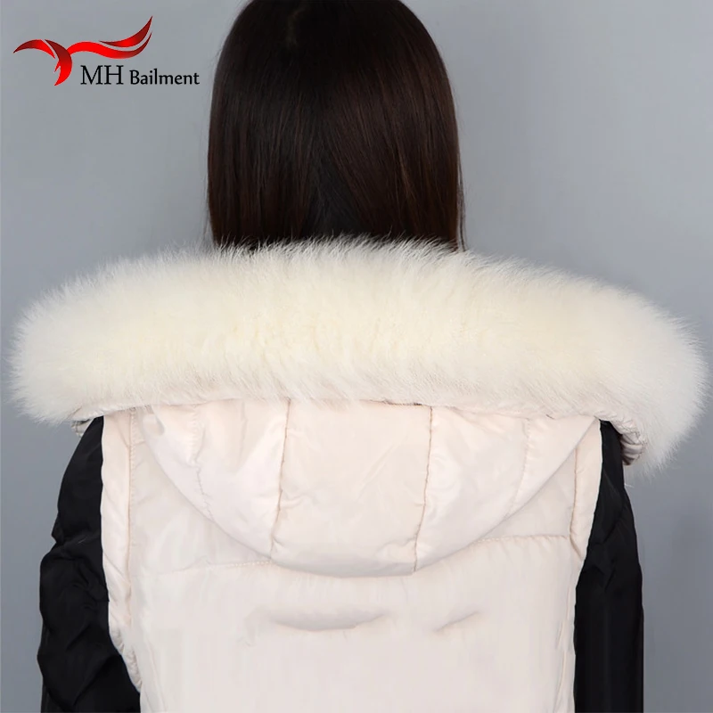 100% Real Fur Collar Scarf Custom Made Winter Fur Scarf  Fox Fur Collar Scarf Natural Fox Fur Collar for Hood