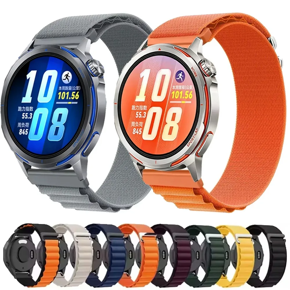 22/20mm Alpine Loop Nylon Loop Strap for Huawei Watch GT Runner 2/GT6 Pro 46mm Comfortable Adjustable Band for Xiaomi 5-S5-4-3-2