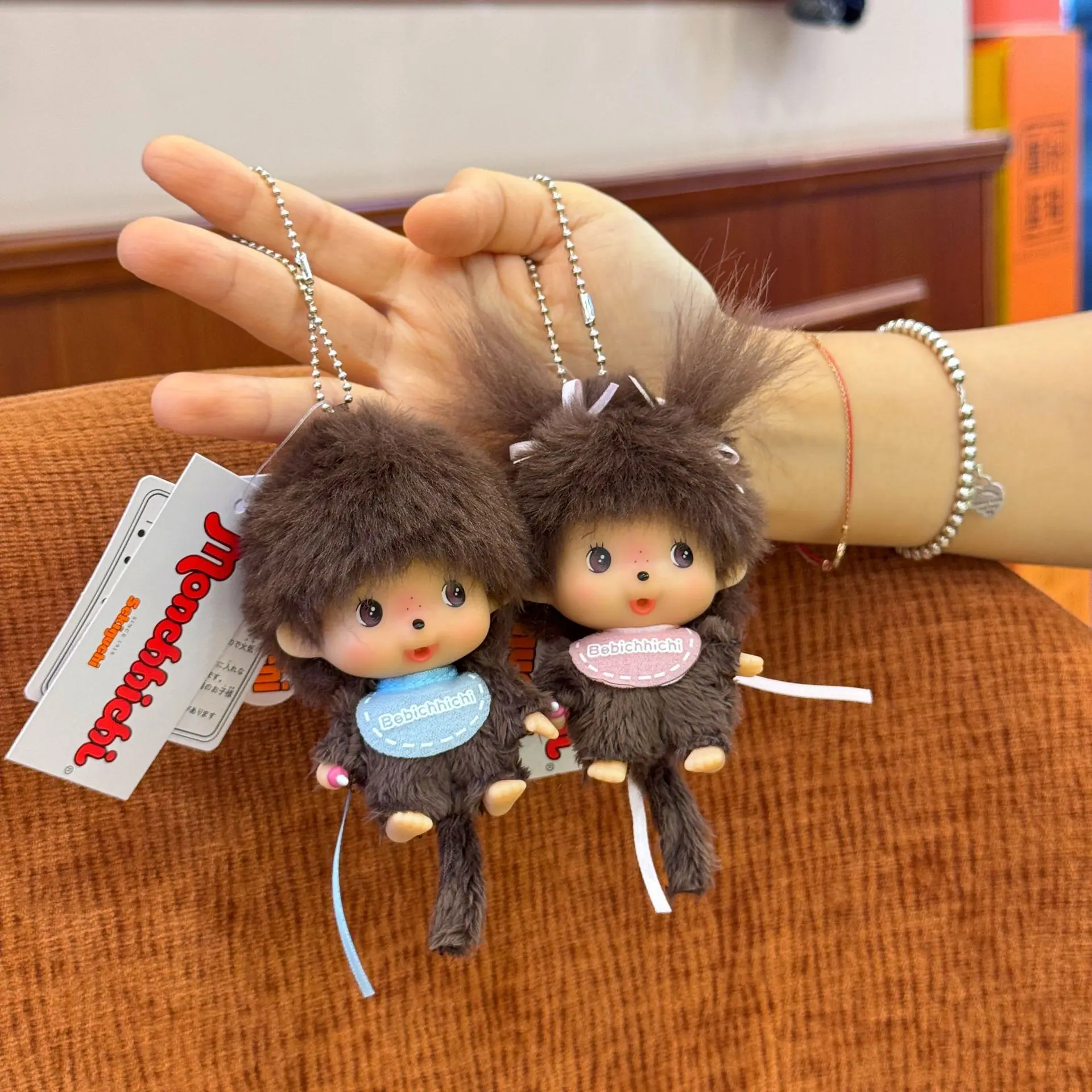 

New 10/15cm Monqiqi Vinyl Doll Blind Box figurine couple pendant cute cartoon monkey doll keychain accessory