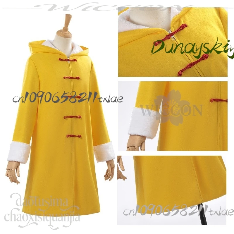 Shop1104629319 متجر Gagura تأثيري حلي Kawaii الطفولة معطف الصوف الأصفر لطيف أغطية الرأس هالوين حفلة عيد الميلاد كوس #4