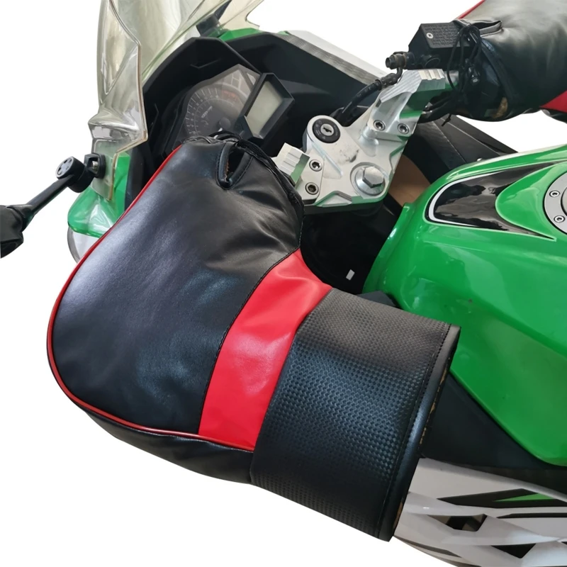 Scooter invierno frío a prueba viento grueso cálido manillar guantes guanteletes 2x