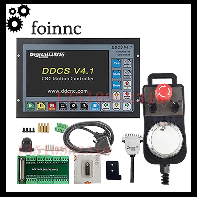 Ddcsv3.1 New Upgrade Ddcsv4.1 3/4 Axis Cnc Offline Controller Cnc Control System With Emergency Stop Electronic Handwheel