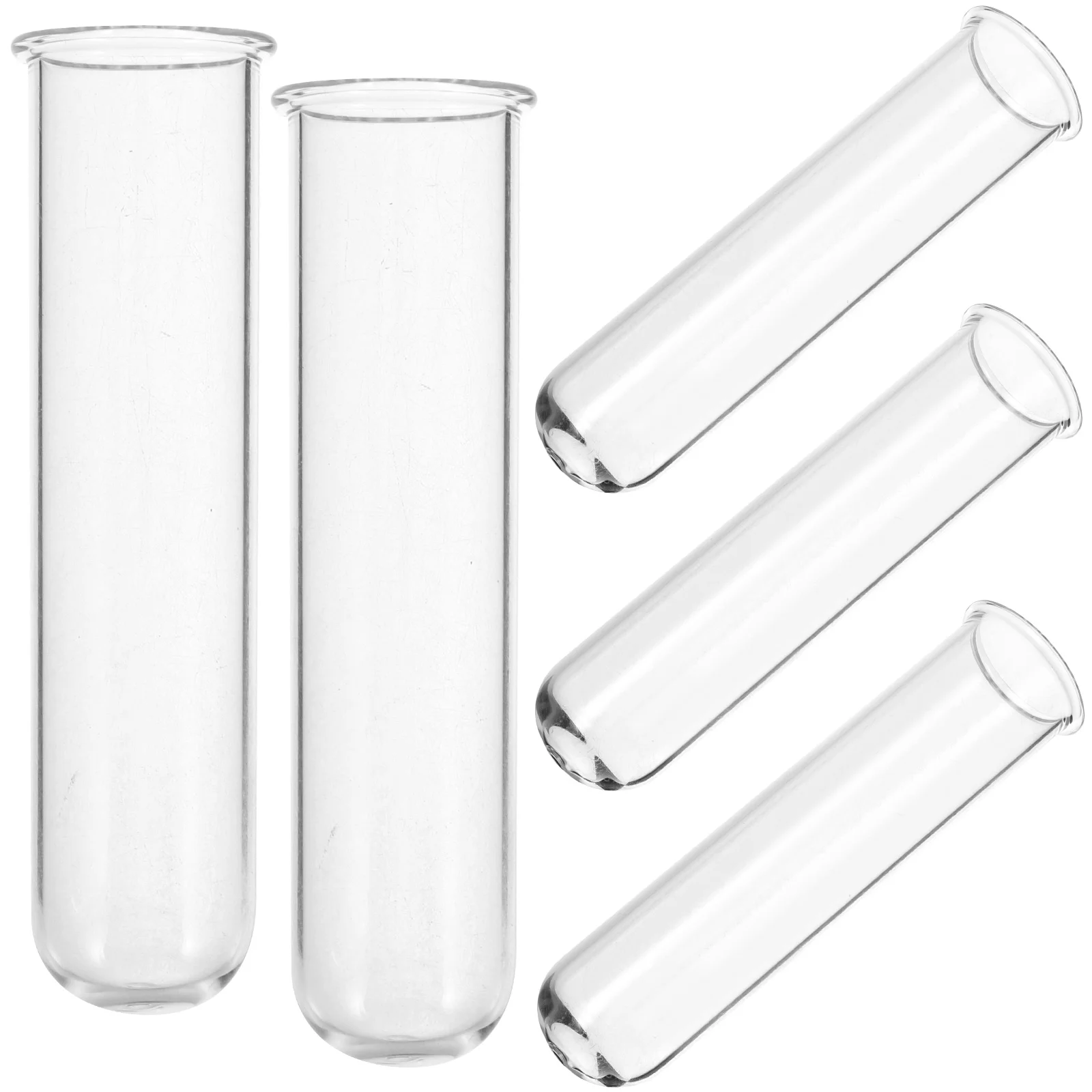 5Pcs Hydroponics Vase Desk Plant Terrarium Test Tube Transparent Glass Test Tube for Hydroponic Plant