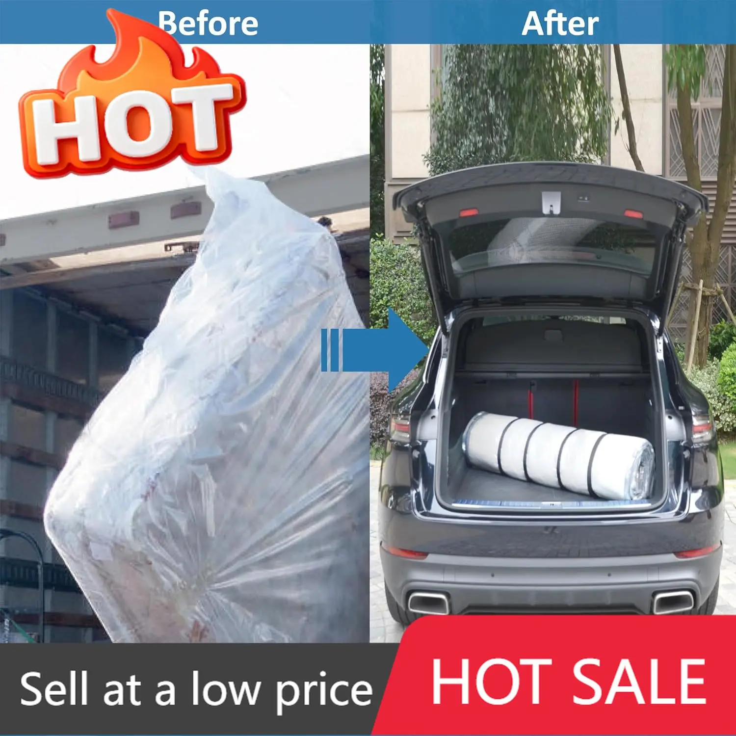 

Вакуумный мешок для хранения матрасов с ремнями для переноски односпальных и полуторных матрасов из пенополиуретана