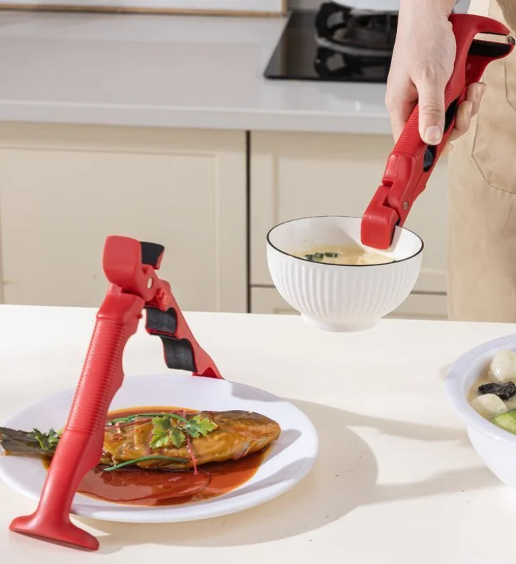 3 in 1 Kitchen Anti-scalding Bowl and Dish Clip, Bottle Opener Anti-slip Clip for Steaming Pot, Non-slip Steaming Dish Clip