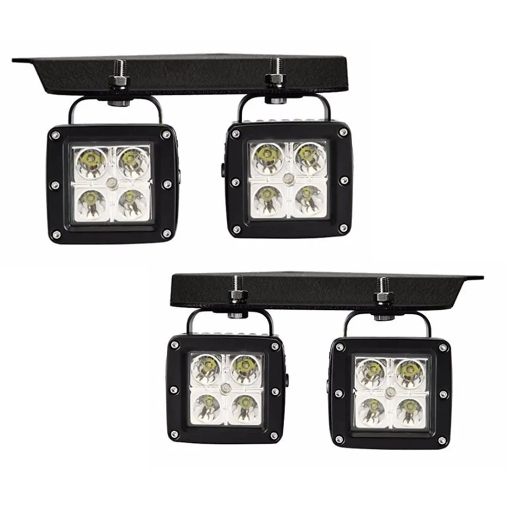 Auto 4 st 3 Inch 4D 20 W Led Mistlampen Voor Ford F150 SVT Raptor 2010-2014 Accessoires met Verlichting Houder Stand Beugel