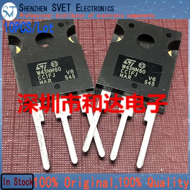 10PCS/Lot W43NM60 STW43NM60  MOSTO-247 650V 35A  Imported Original And New In Stock 100%Test