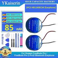 Earphone Battery 85mAh For Huawei Freebuds Pro Freebuds Pro 2 Pro2 Bluetooth Earphone 2PCS HB1160ECW