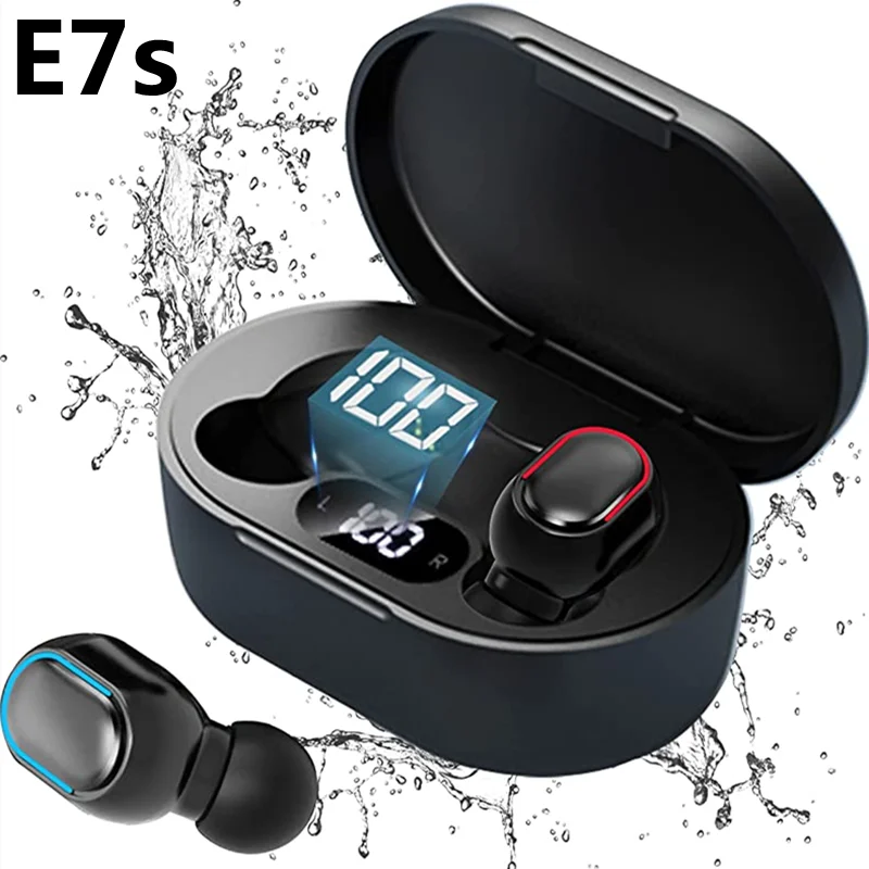 Original E7S Wireless Bluetooth Headset with Mic LED Display Earbuds for iPhone Xiaomi TWS Earphone Bluetooth Headphones earbuds