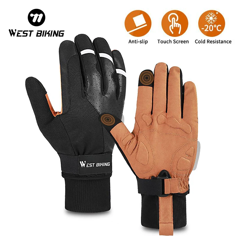 

WEST BIKING Bike Gloves Half Finger Anti-sweat Anti-slip Bike Bicycle Gloves Full Finger Summer Sports Breathable Cycling Gloves