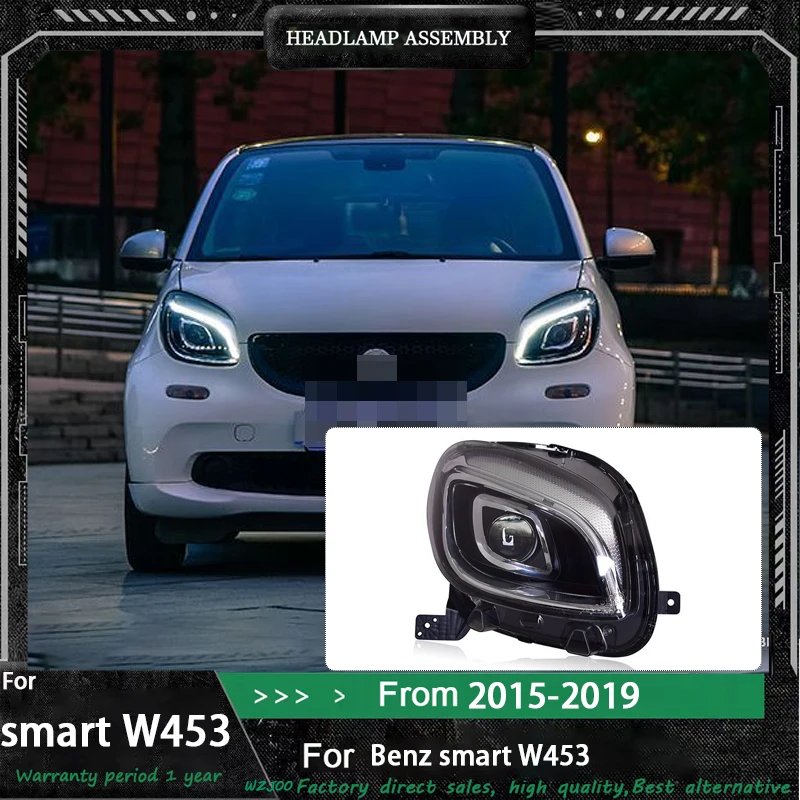 LED Headlight Assembly for Mercedes Benz Smart 2015-19 Modified Taillamps Daytime Running Light Turn Signal Lens Car Accessories