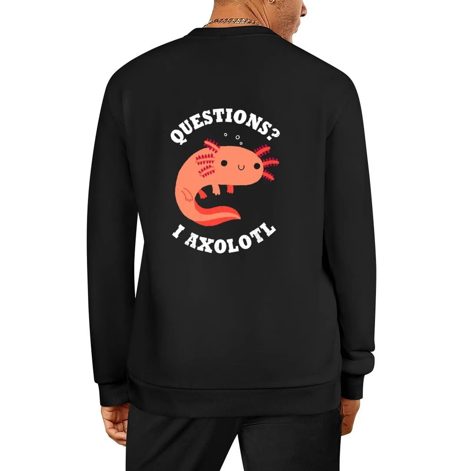 

Axolotl Questions Pullover fashion men winter clothes autumn jacket men men clothes winter man sweatshirt
