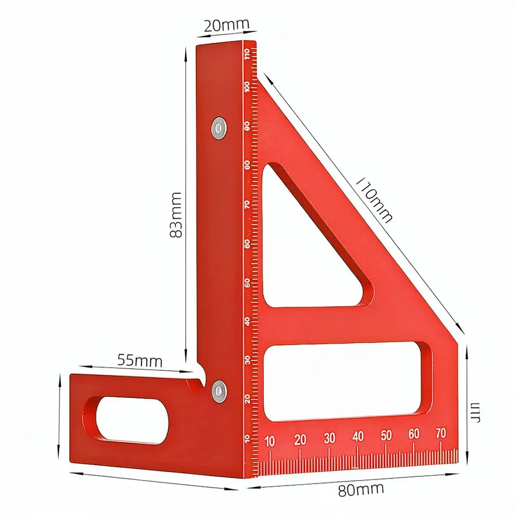 For YB Thickened Protective Guard Ruler Aluminum Alloy Anti Skid Cutting Guide Measuring Tool For Manual Crafting