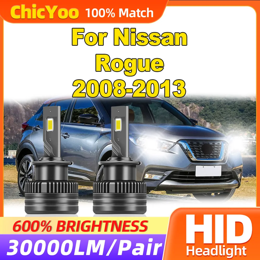 

120W Xenon Lights 30000LM Turbo Auto Headlamp Bulbs 6000K 12V LED Headlight Bulbs For Nissan Rogue 2008 2009 2010 2011 2012 2013