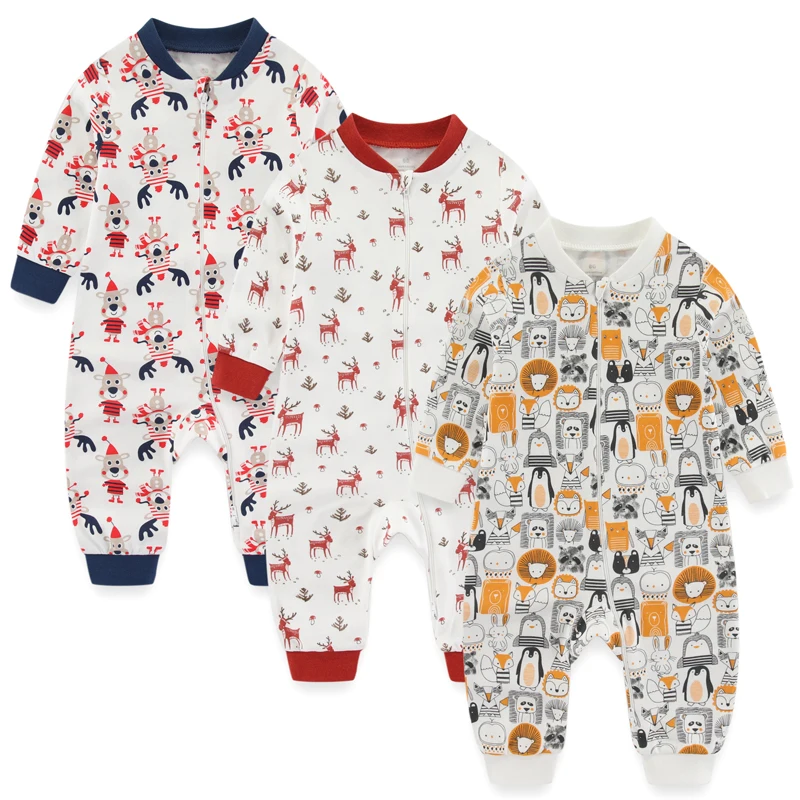 2/3Pieces Solid Color 0-24M New Born Baby Girl Clothes Autumn Unisex Rompers Baby Boy Clothes Sets Cartoon Zipper Spring Bebes