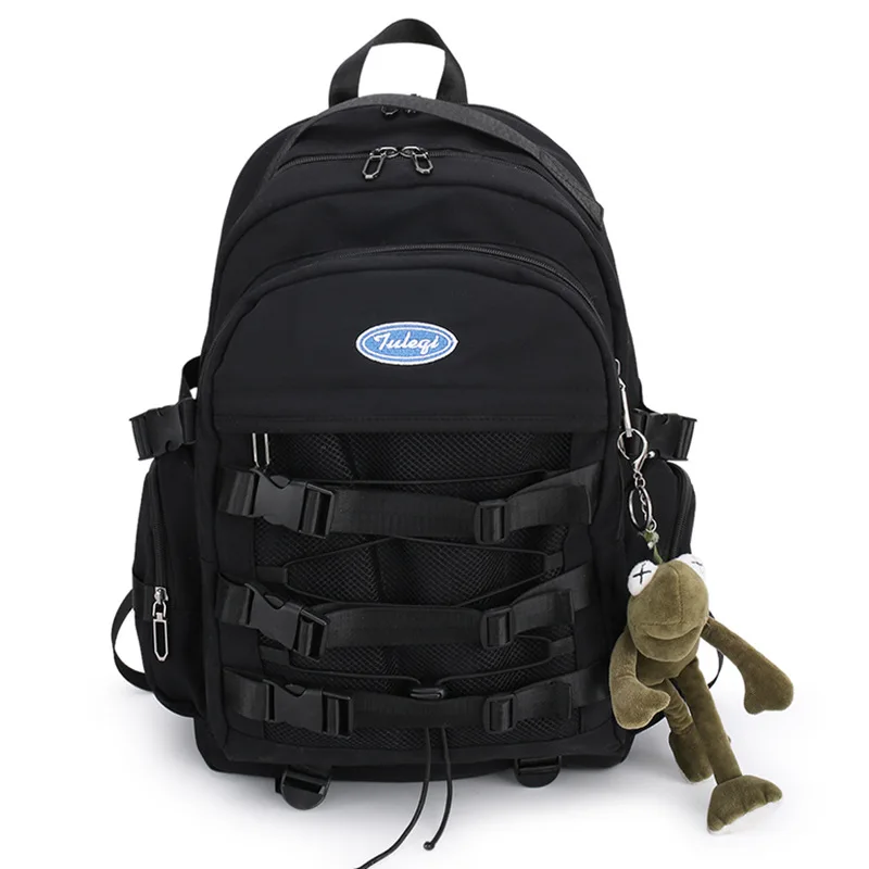 Stylish 15.6 Inch Laptop Backpack Women Fashion Waterproof Nylon College Notebook Backpack Bag Schoolbag Mochila With Pendant