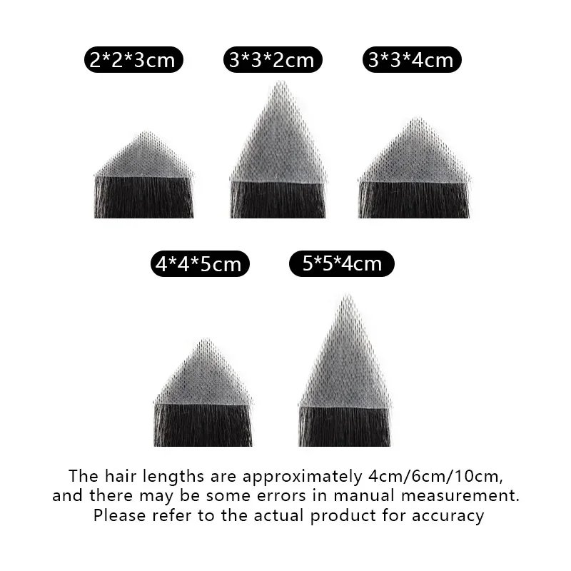 Forehead Patch 100% Human Hair Hairpiece Sideburns Toupee Invisible Seamless Ultra Thin Skin PU Men\'s Hairline Sideburn Patch