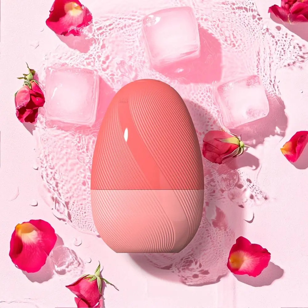 

Egg Shape Ice Roller Massager Silicone Pore Repairing Facial Ice Cube Mold De-Puff Eye Bags Reusable Massage Ice Grid Face