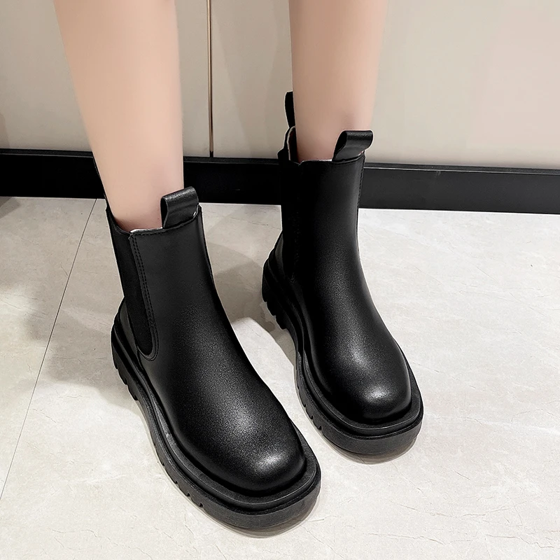 2024 New Thicken Winter Knight Boots Women Knee High Long Square Heel Boots Retro Thick Motorcycle Goth Boots Black Botas Mujer