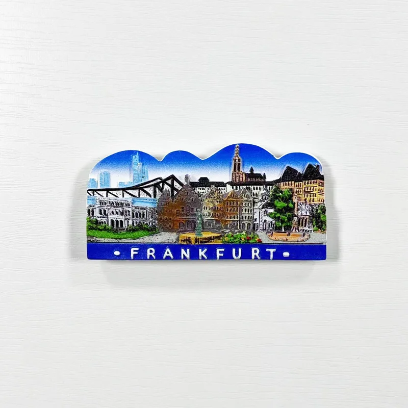 

Frankfurt, Germany 3D Architectural Landscape Cultural and Creative Magnetic Refrigerator Magnet Travel Souvenir Craft Gift