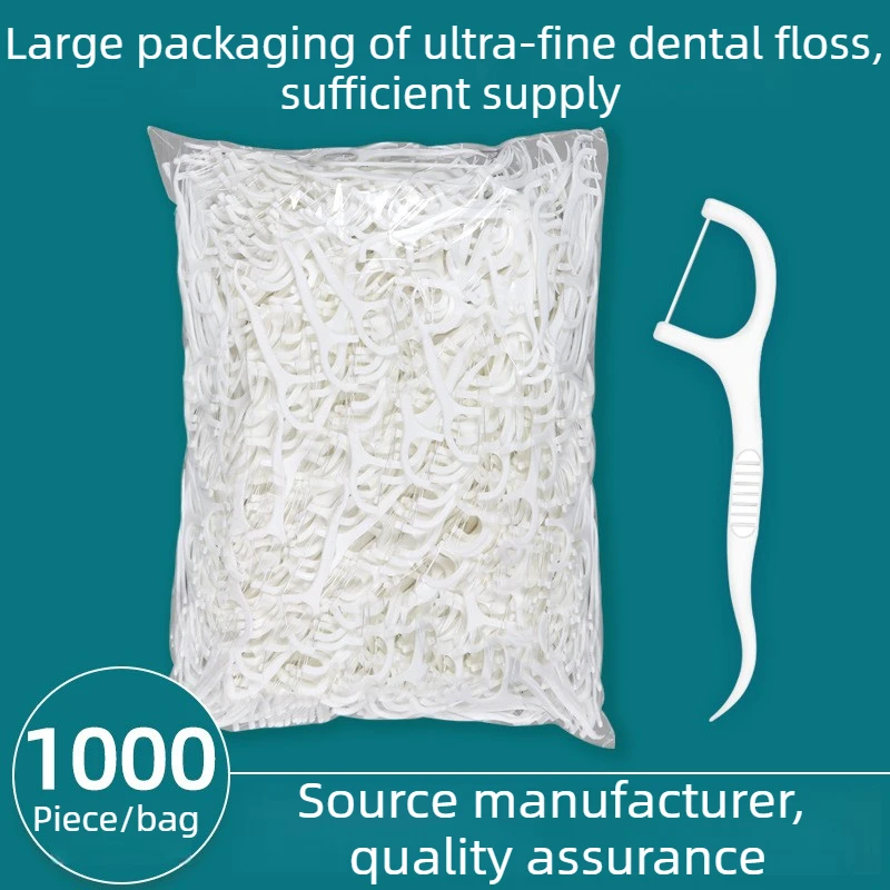 Dental Floss Picks, 500Pcs Individually Wrapped, Wholesale Pack, Ideal for Hotels & Catering Supplies, Disposable Teeth Cleaner.