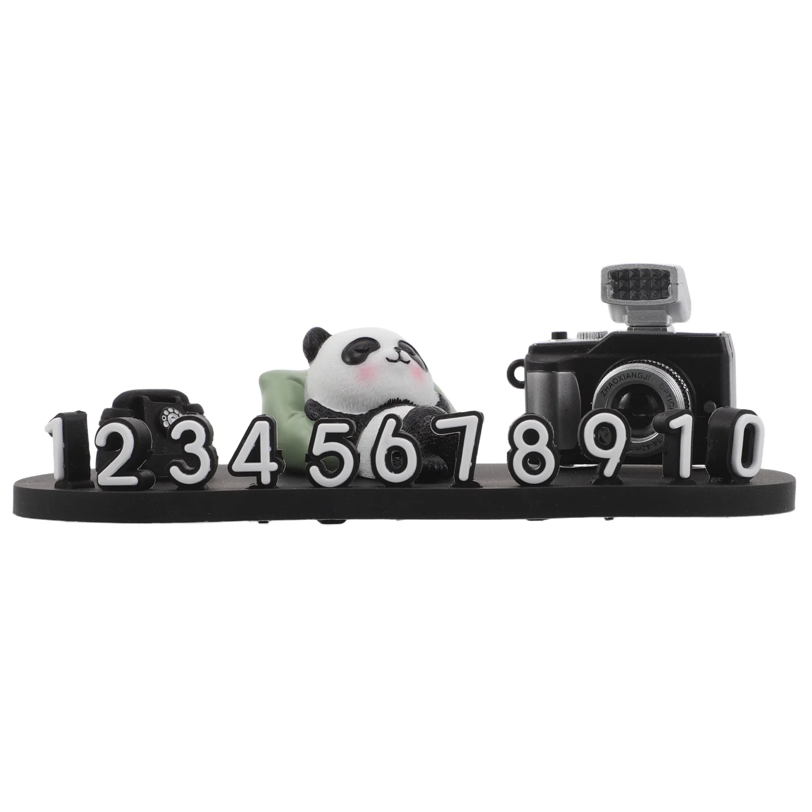 

1 Set Cute Car Dashboard Number Display Temporary Parking Phone Vehicles Interior Decoration Cute Panda Design Easy