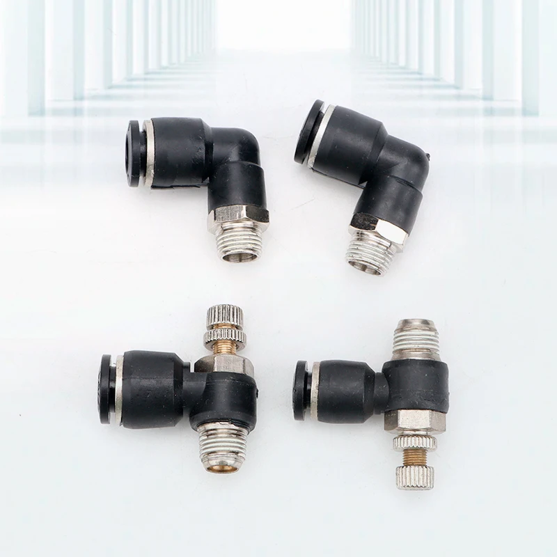 Pneumatic Air Connector Fitting Quick Connectors 1/8 1/4 3/8 1/2 Thread 4/6/8/12mm Hose Tube Fittings Pipe PL SL PU