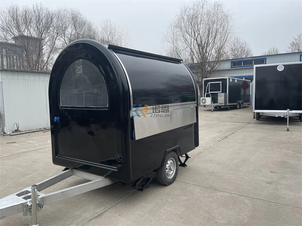 รถพ่วงอาหารกาแฟที่กําหนดเองอุปกรณ์จัดเลี้ยงอย่างเต็มที่รถเข็นขนมขบเคี้ยวไอศกรีม Kiosk ห้องครัวมือถือสัมปทานรถบรรทุกอาหารจานด่วน