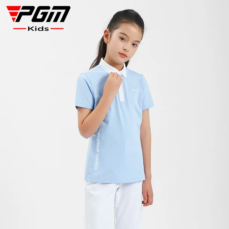 

PGM Golf Kids Short Sleeve T-Shirts Summer Girls Clothing Anti-Sweat Breathable Quick Dry YF594 Wholesale