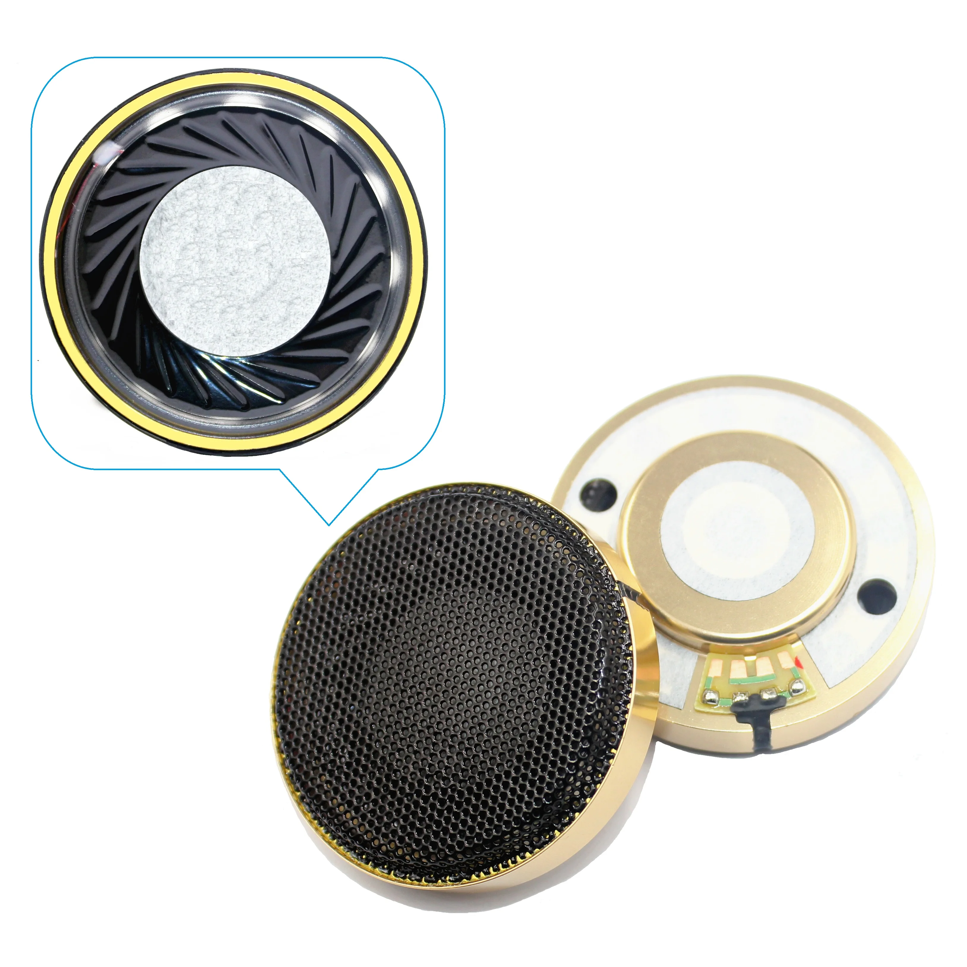 50mm speaker unit 32ohms 300ohms Nanofibers 100db 2pcs