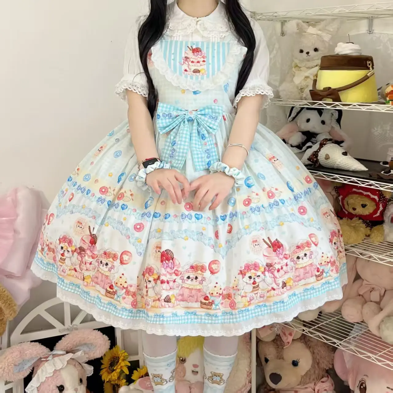 

Full payment [Dessert Party] lolita original and genuine cute jsk strap skirt Lolita daily versatile spring