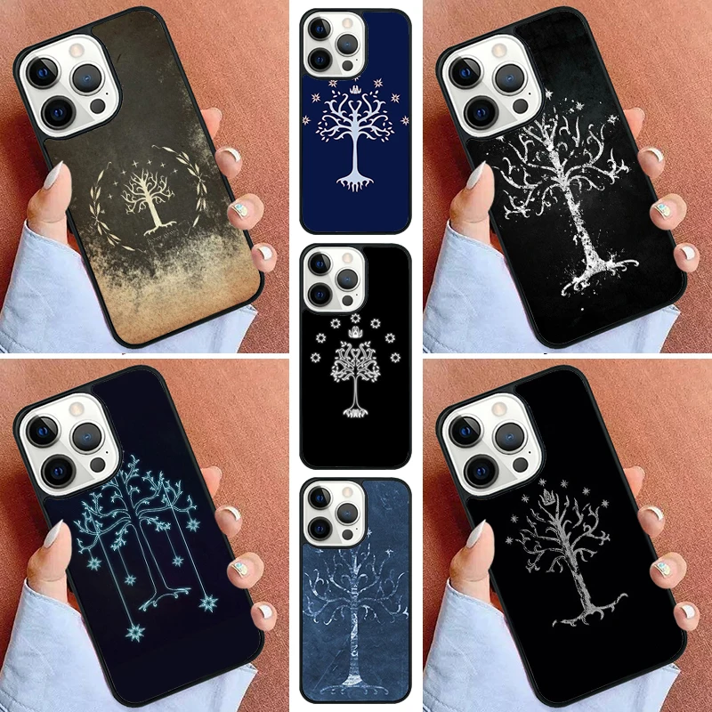 White Tree Of Gondor Phone Case For iPhone 16 15 14 Pro 11 13 12 Mini Max SE 2020 6s 7 8 Plus Cover Capa