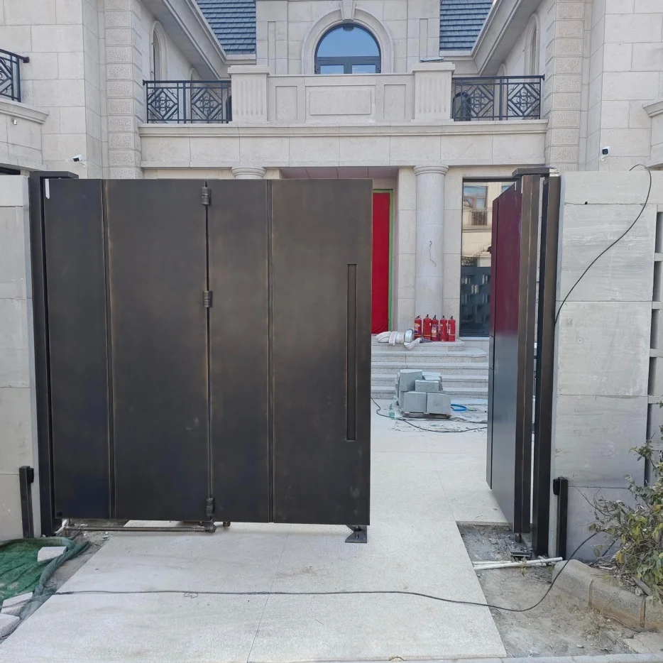 

Easy Install Durable Minimalist Style Courtyard Entrance Door Aluminum Alloy Folding Villa Gate
