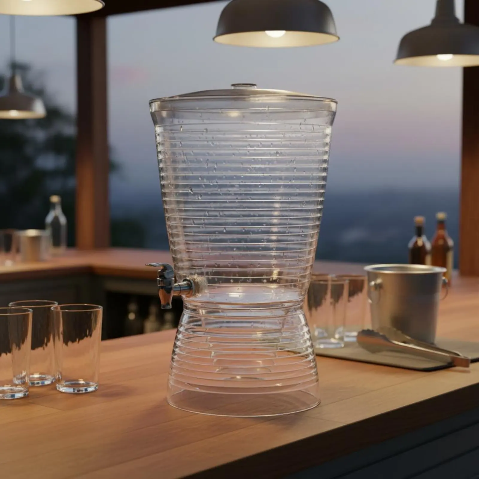 

Beverage Dispenser with Spigot Large Capacity Drink Dispenser with Tap Water Container with Tap Transparent Container for Home