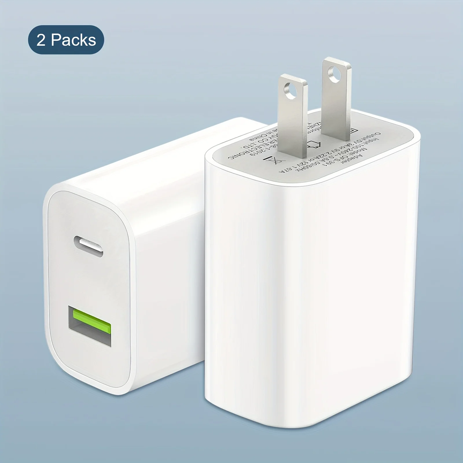 2pcs Fast Charger Fast Charging With Data Cable Power Adapter Wall Fast Plug For Iphone13 Apple Phone PD20W Fast Charging Head image 5