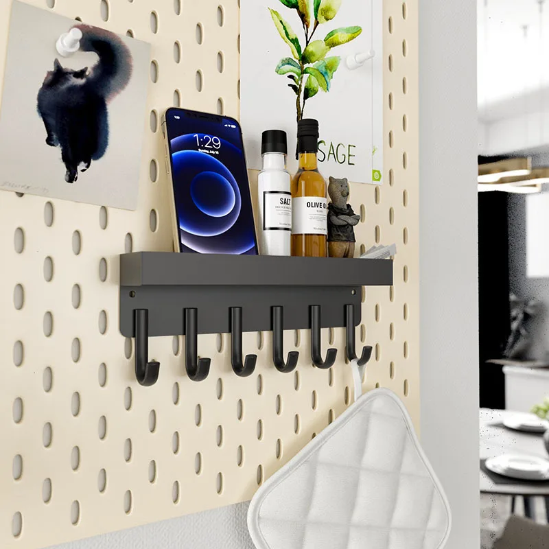 لا يوجد رف تثقيب، رف مفاتيح، جدار باب إبداعي، لا يوجد علاقة مفاتيح مدخل مثقوبة، عينة متعددة الوظائف خاصة #2