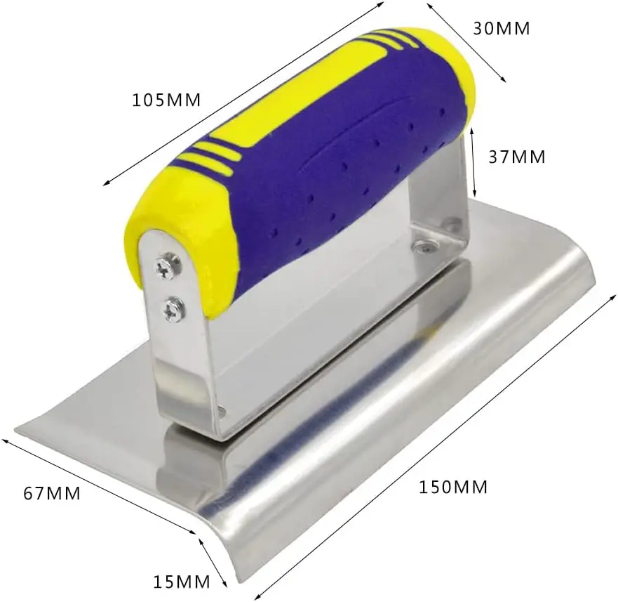 2 قطعة مجموعة أدوات الخرسانة الفولاذ المقاوم للصدأ المقلم اليد الخرساني وحده الجص الجص الاسمنت التشطيب مجموعة أدوات