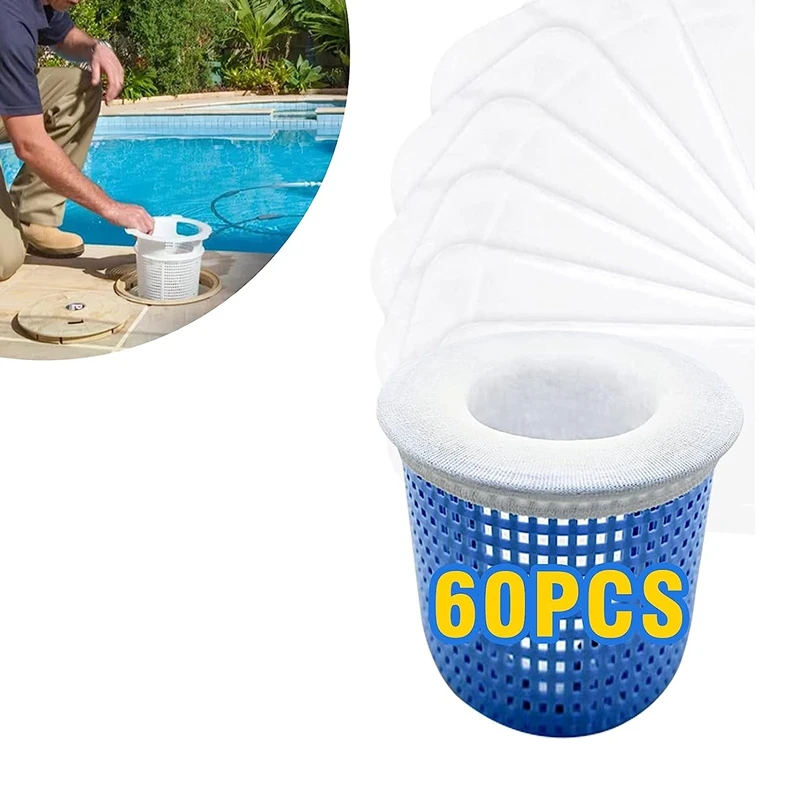 30 PCS Pool Skimmer Filter Socks Parts Accessories For Above Ground And Inground Pool Skimmer Basket, Pool Nets For Cleaning