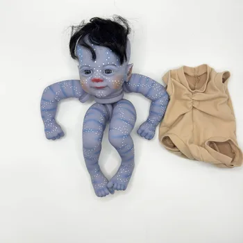 19 inch Bebe Reborn Doll Kit Avatar Fairy Woodland Realistic Already Painted Unfinished Doll Parts DIY Toys Reborn Kit