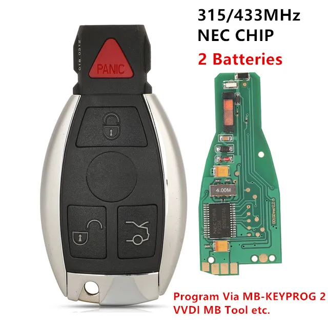 KEYECU Replacement Smart Remote Key 4Button NEC Chip for Mercedes Benz A B C E S Class W203 W204 W205 W210 W211 W212 W221 W164