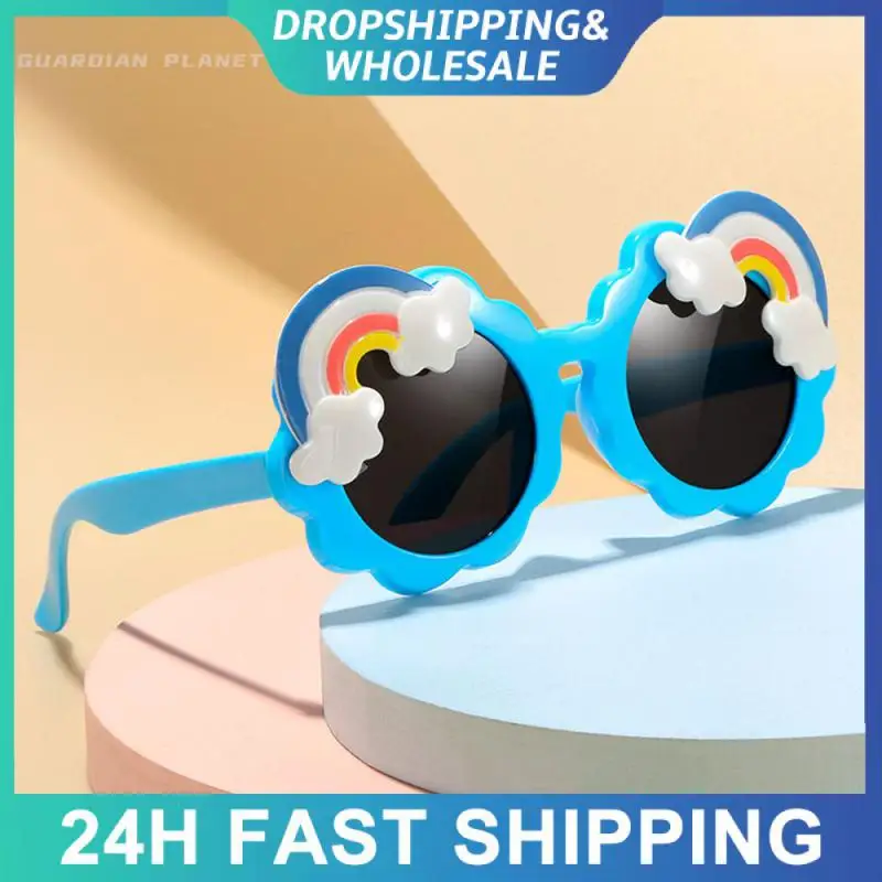 Children Rainbow Sunglasses Baby Fashion Cute Glasses Sunshade Beach Party Decoration Outdoors UV Protection Glasses Boys Girls