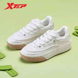 Xtep Platform Skateboarding Shoes For Women 2024 Autumm Comfortable Sports Shoes Jogging Fashion Sneakers 876318310006