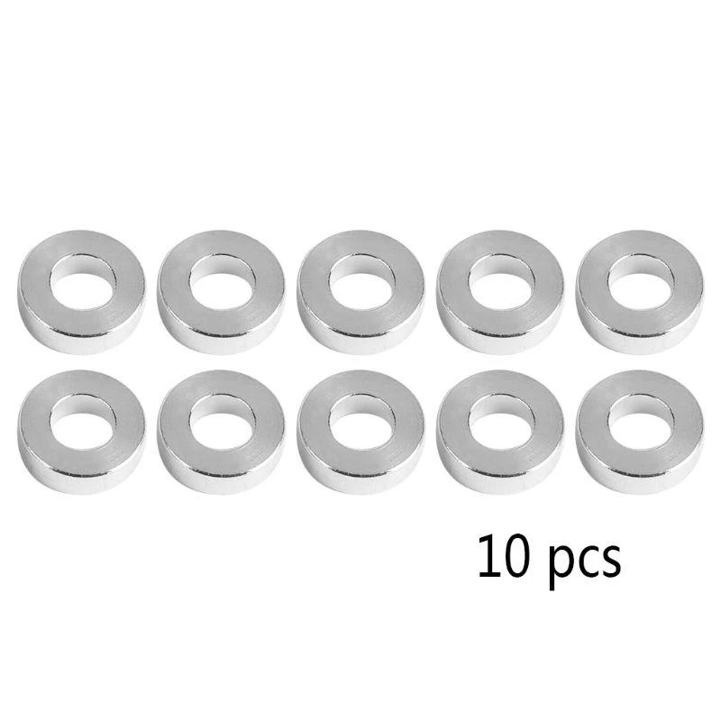 

10 Pcs Flat Round Washer Gasket 3mm/0.1'' Silver Aluminum Flat Washer Spacer best sale