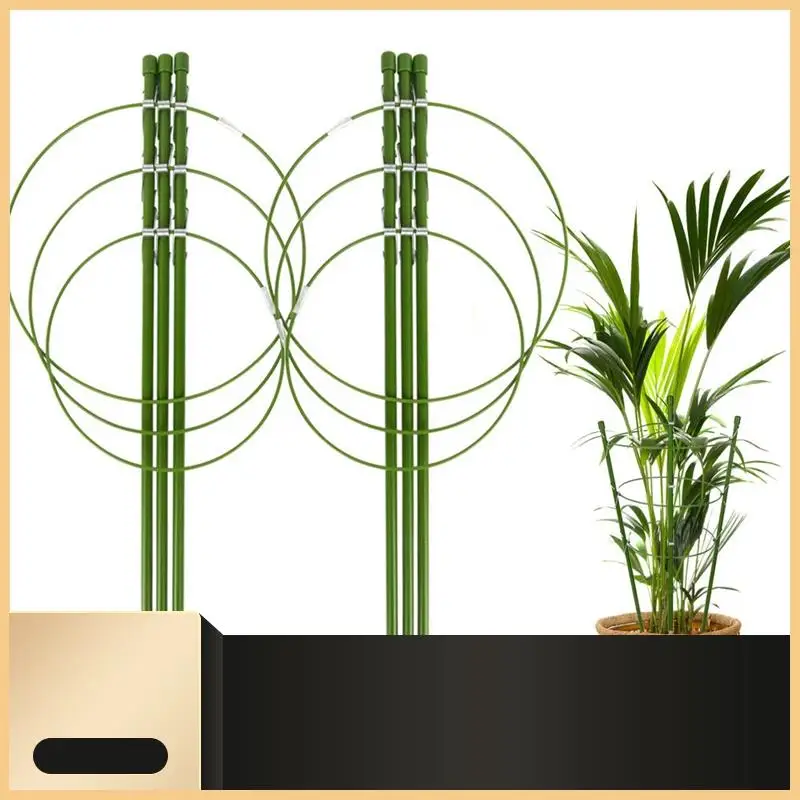 

2 Pack Plant Support Cage Metal Rust Resistant Garden Plant Support Ring Plant Stake Plant Support-N30R